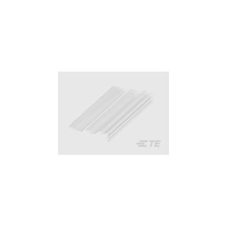 Raychem Heat Shrink Tube, Single Wall, 2:1 I.D. Shrink Ratio, Clear, 48.031 in RNF-100-1/2-CL-STK